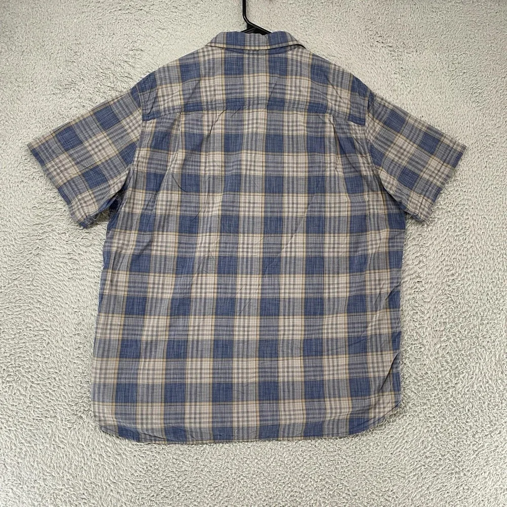 The North Face Plaid Shirt Mens XL Hiking Lightweight Short Sleeve Button Up